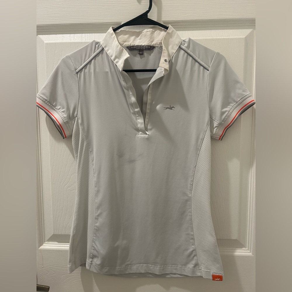 White Schockemohle polo show shirt